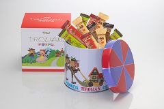 商品例:チロリアン小箱・丸缶